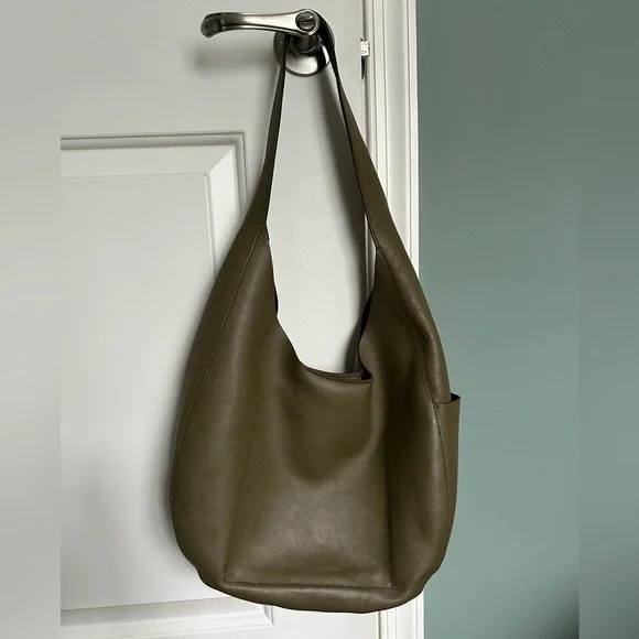 Madewell Oversized Shopper Bag Tote Olive Army Green
